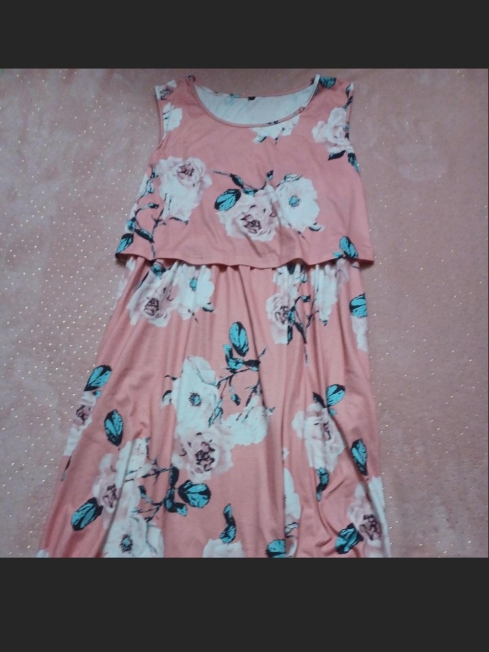 Free People Pink Floral Sleeveless Midi Dress